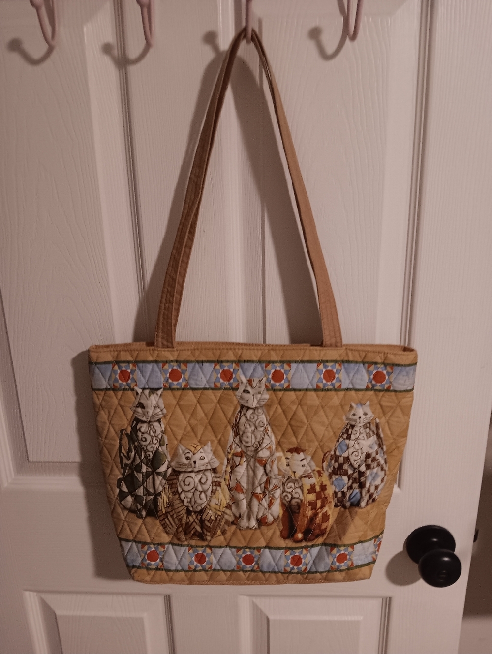 Jim Shore Heartwood Creek Cats Quilted Tote Bag.